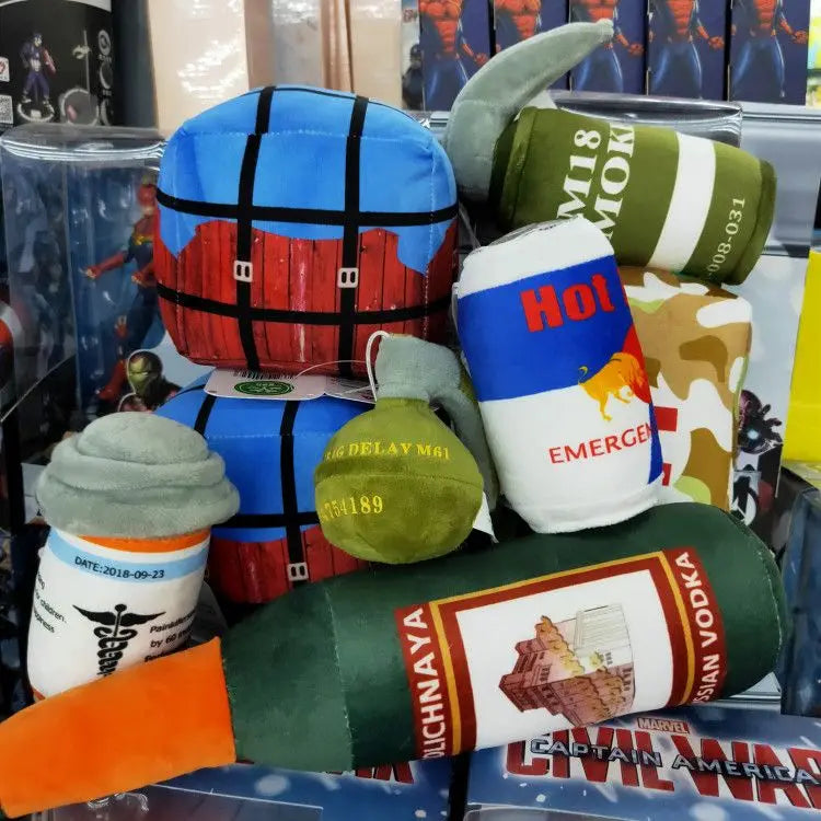 Game PUBG PEACEKEEPER ELITE Mini Soft Pain Killer Molotov cocktail Grenade Smoke bomb Model Keychain Pendant Collection Gifts - Imagen 4