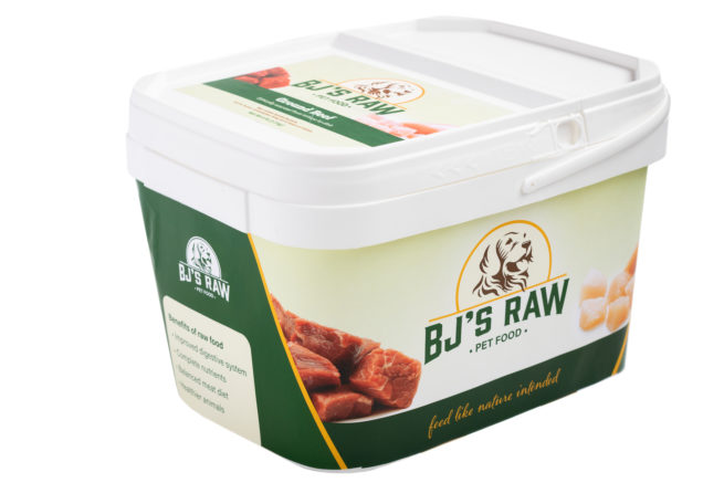 Raw pet food packaging