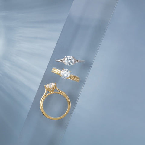 Vintage, Bridal, Solitaire, Diamond Ring, Engagement, Celtic