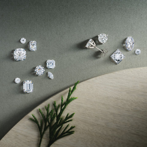 Diamonds, Variety of Styles, Ethically Sourced, Lab-Grown Diamonds, Gemstone Earrings, Moissanite, Gemstone Stud, Diamond Stud, Round, Cushion, Square, Marquise, Oval, Emerald