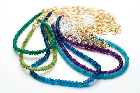 Bea Jareno Jewellery afiok beaded long necklaces no clasp series