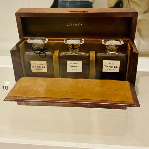 Coco chanel perfume box vintage at the v&A museum
