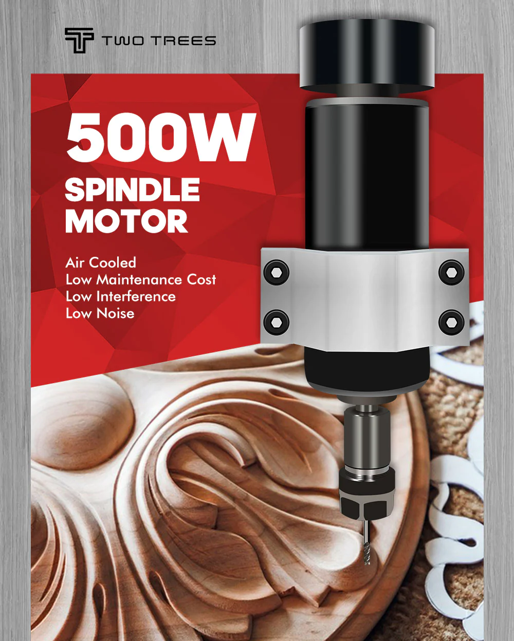 TwoTrees 500w Air Cooled Spindle Motor