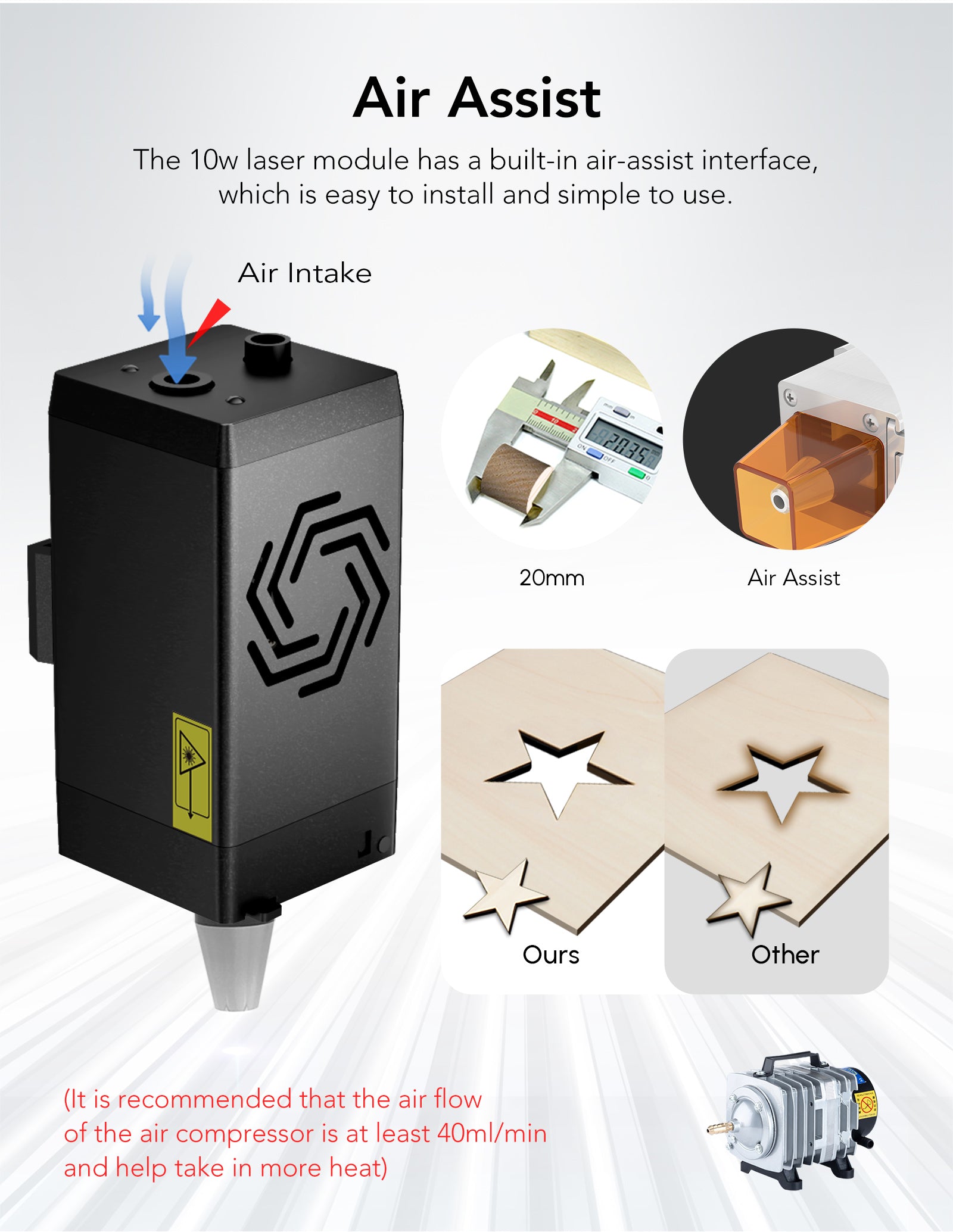 10w lu2-10a laser module for ortur