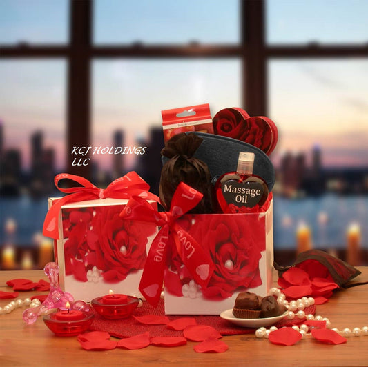 Deluxe Romantic Evening For Two Gift Basket - Wedding Gift Basket -  honeymoon gift set, One Basket - Ralphs