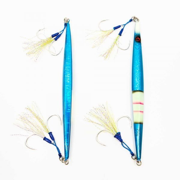 Jigs R Us Sardine Slow Pitch Jig Silver Glow 250g Rigged with Top and  Bottom Dual Assist Hooks