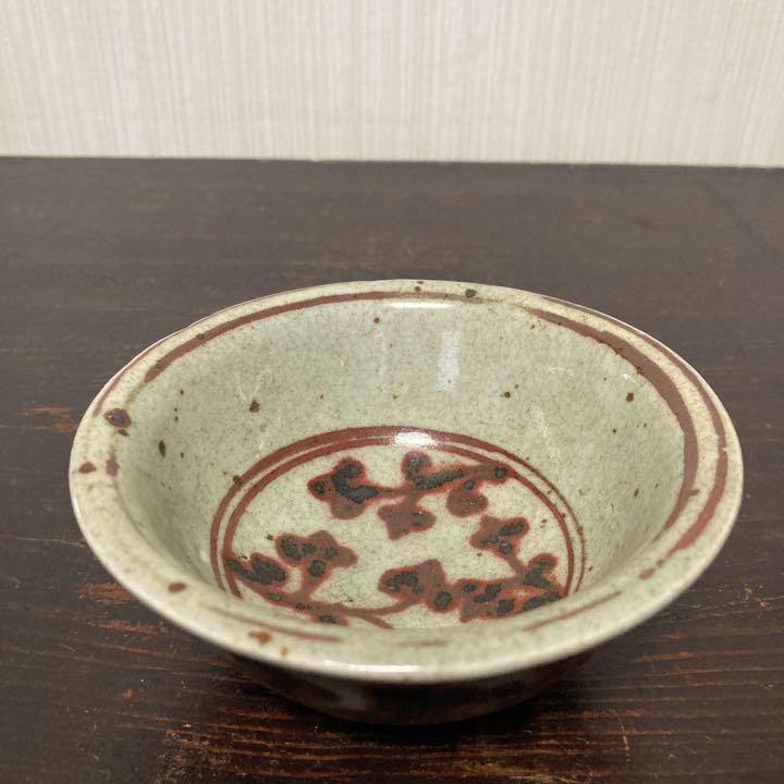 辰砂の古い碗 李朝 安南 中国 アンティーク 骨董品 古道具
