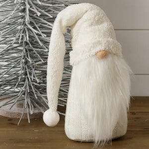 Fuzzy White Gnome (2 sizes) - Honey Lou Boutique