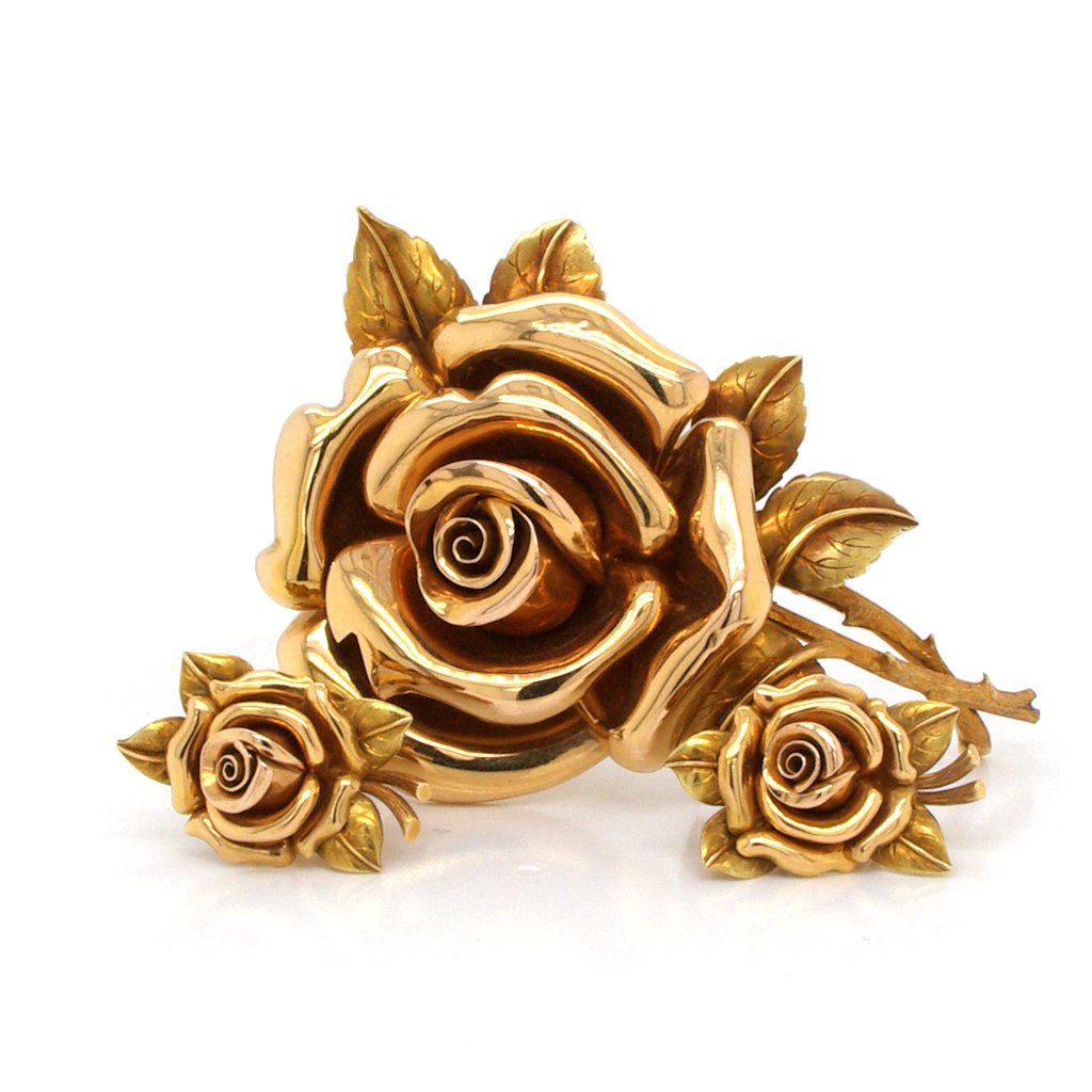 gold flower clip