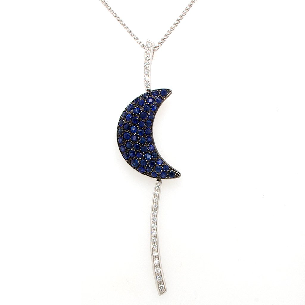 sapphire moon pendant