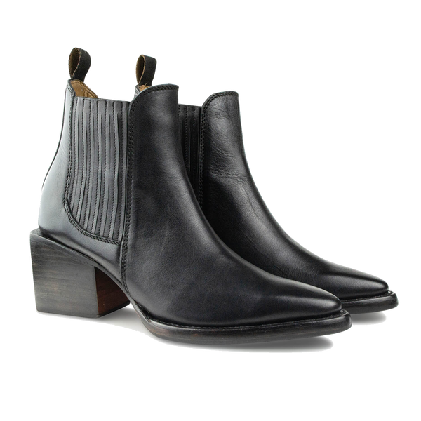 Women's Leather Heeled Bootie | Battery – Sutro Footwear