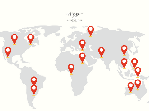 nzp invitations world wide map customers