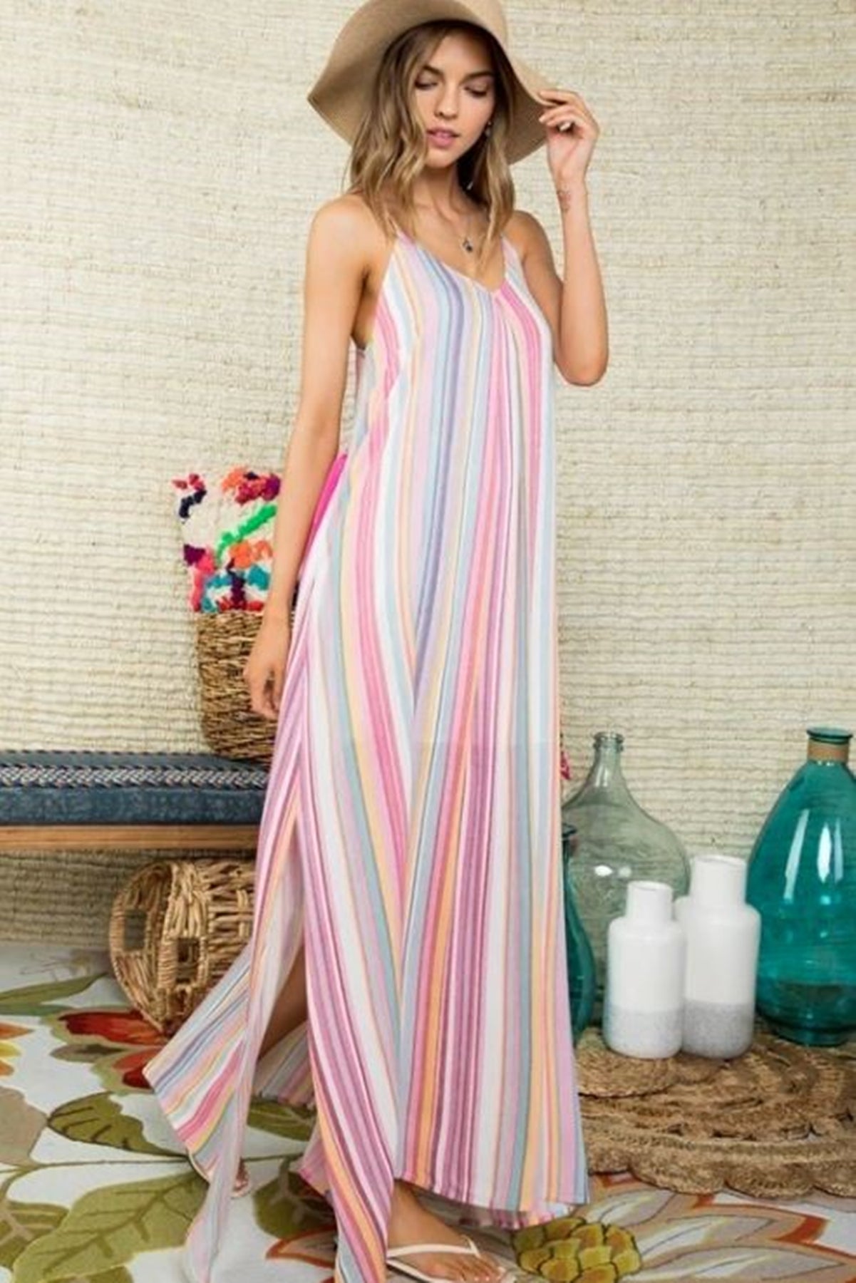 Summer Party Striped Maxi Dress – Debra's Passion Boutique