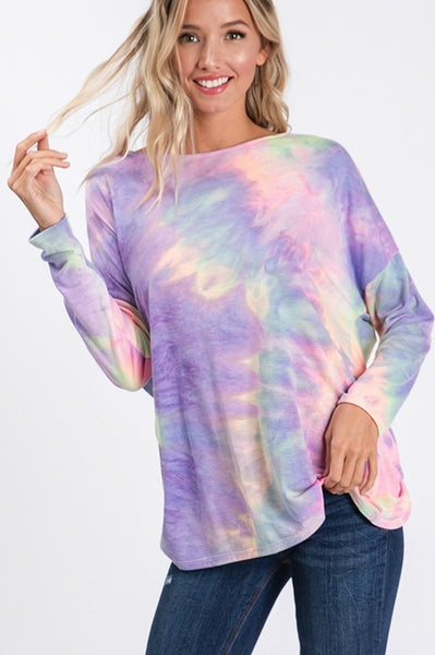 Rainbow Open Twist Back Top - Purple Multi – Debra's Passion Boutique