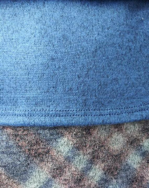 Entro Plaid Cowl Neck Dress - Blue Combo | Debra's Passion Boutique