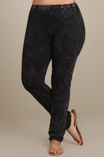 Meriah Stretch Velvet Legging with Placement Embroidery