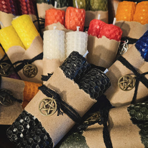 Beeswax Chime Candle Duo - A Truth Seeker's Daughter - Beeswax Chime Candles