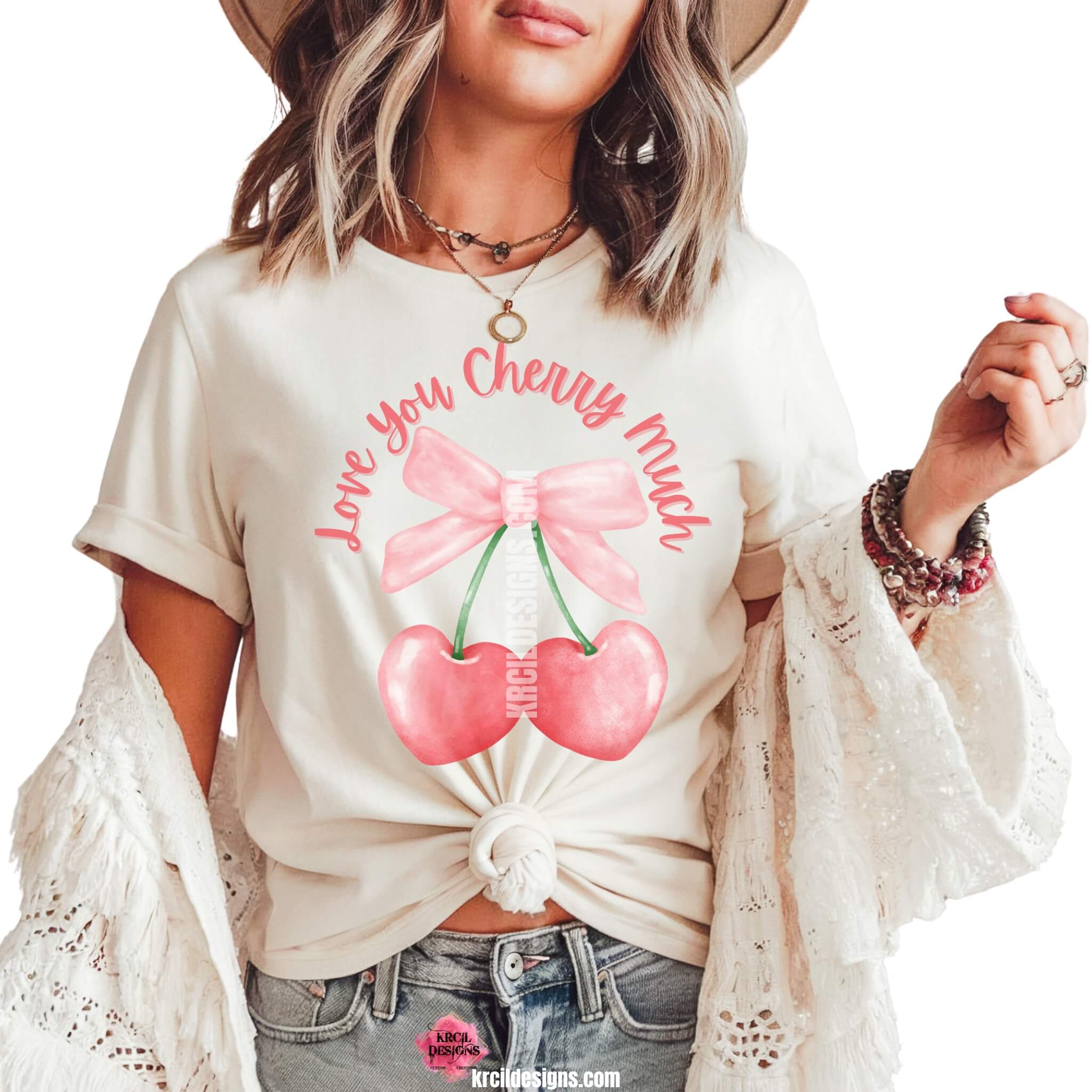 Love You Cherry Much! Cherry Coquette Bow Shirts