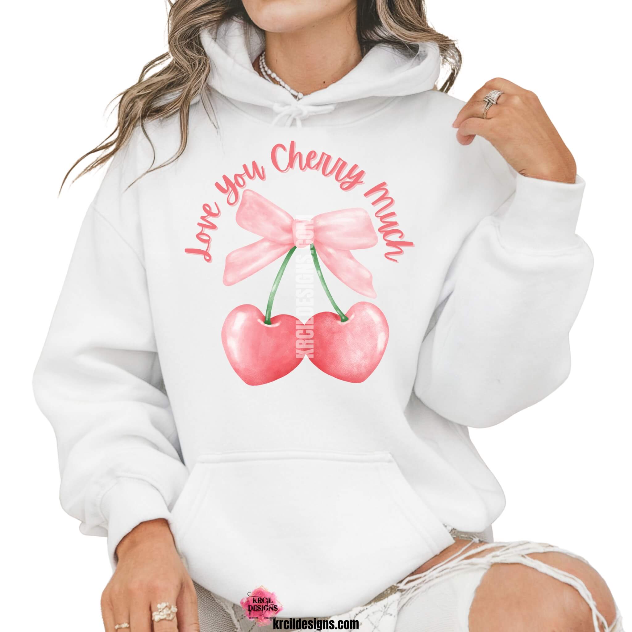 Love You Cherry Much! Cherry Coquette Bow Sweaters — Hoodies — Sweatshirts