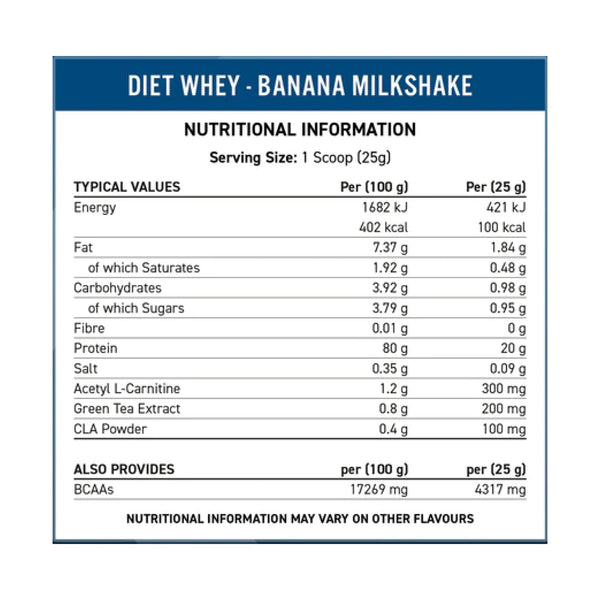 applied nutrition diet whey banana nutritionals protein superstore