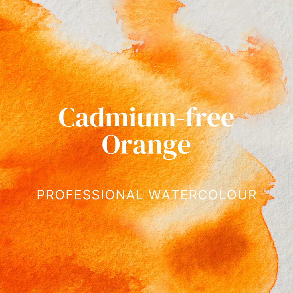 Cadmium-free Orange Professional Watercolour paint swatch