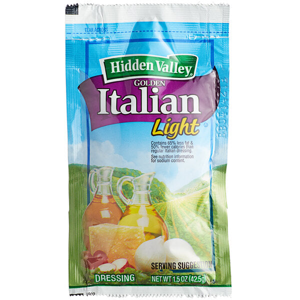 Hidden Valley 1.5 oz. Light Golden Italian Dressing Packet - 84/Case