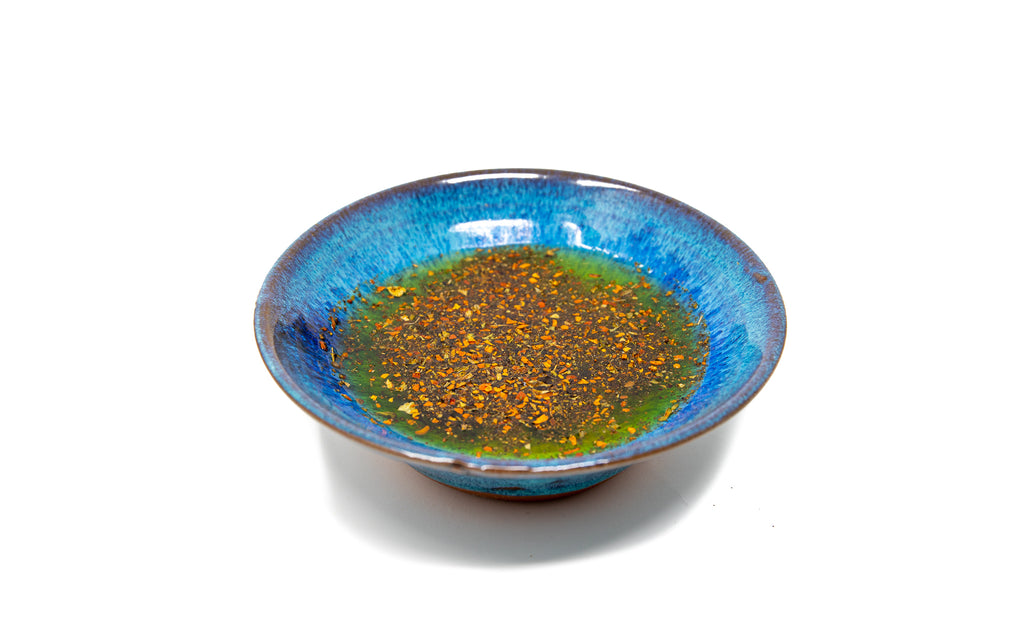 Olive oil in bowl with Mediterranean Spice