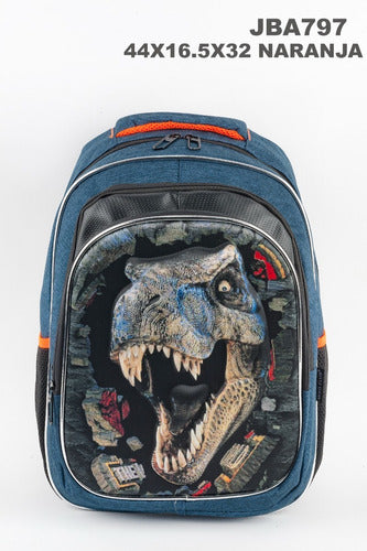 Mochila Escolar De Dinosaurio En 3d Miko Club 17 Pulgadas – 