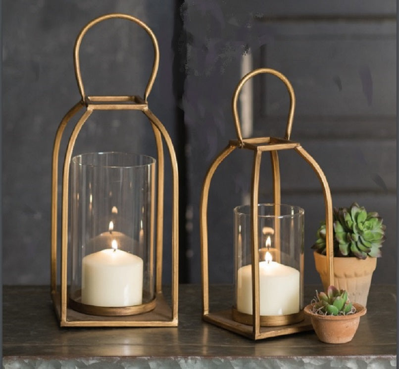 glass candle lantern