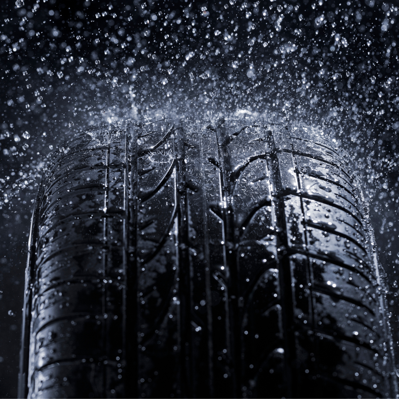 tire under rain