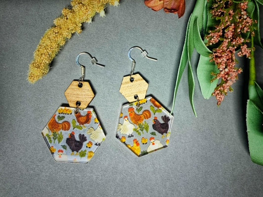 Rubber Duck Hand Painted Wood Stud Earrings ⋆ It's Just So You