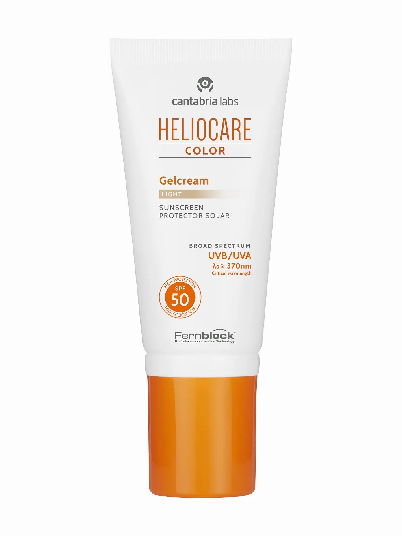 Heliocare Gelcream Color SPF 50 (Light) tube and box