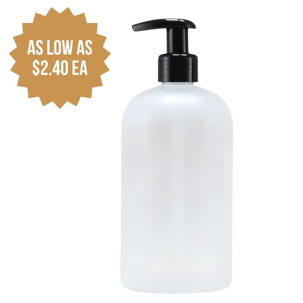 16 oz Wholesale PET Plastic Refillable Bottles-with Lotion Pumps