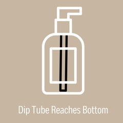 Dip tube reaching bottom of bottle-icon