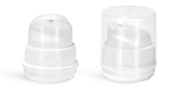 White airless pump top for cosmetic bottles