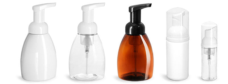Foaming soap pump bottle examples