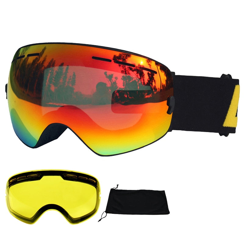 Vorming De volgende Auto LOCLE Anti-condens Skibril UV400 Ski Bril Dubbele Lagen Skiën Snowboar – De  Reisshop