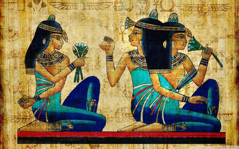 Gemälde von Cleopatra mit Blauer Lotus im Alten Ägypten