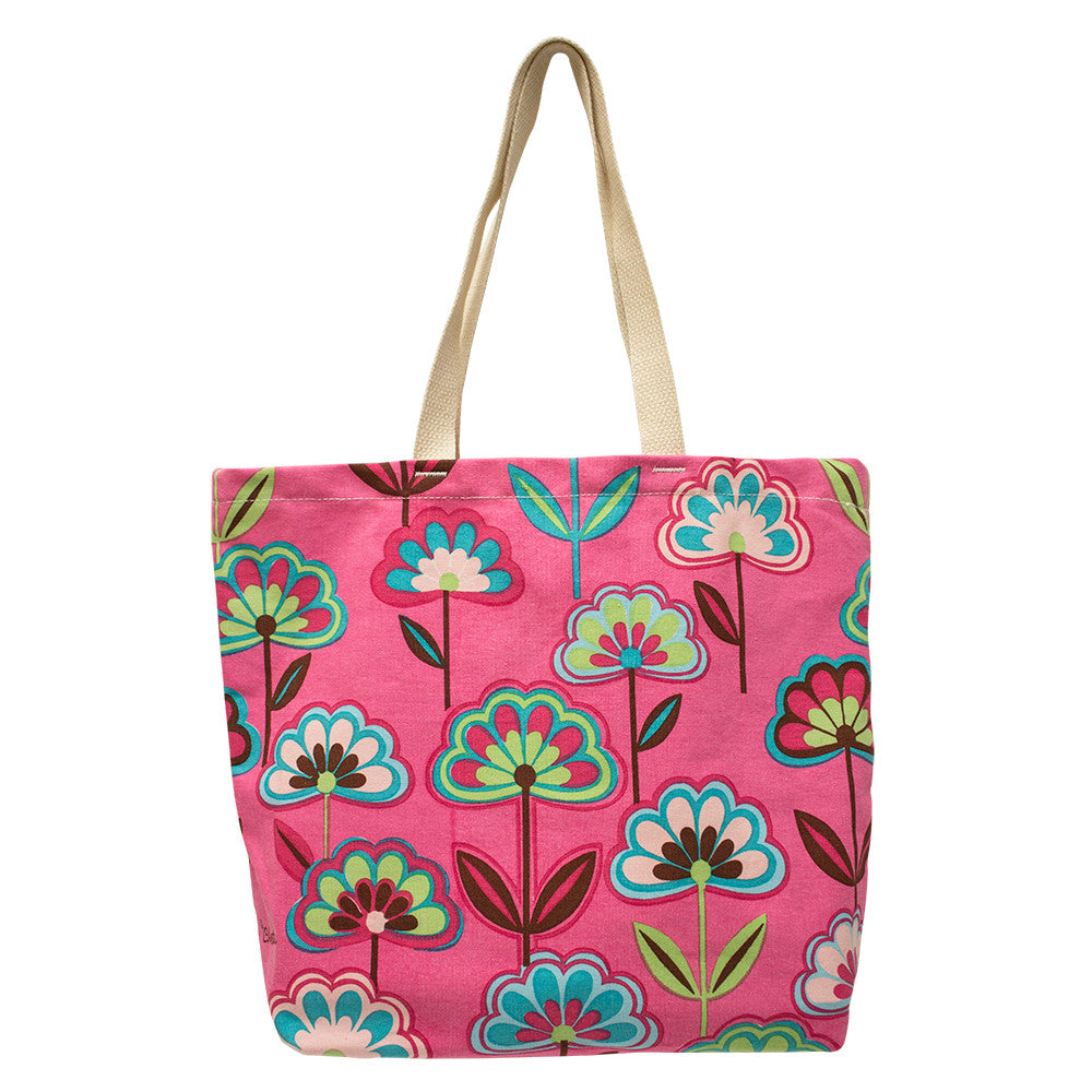 Pink Flowers Reusable Shopping Bag – GreenVetsLA