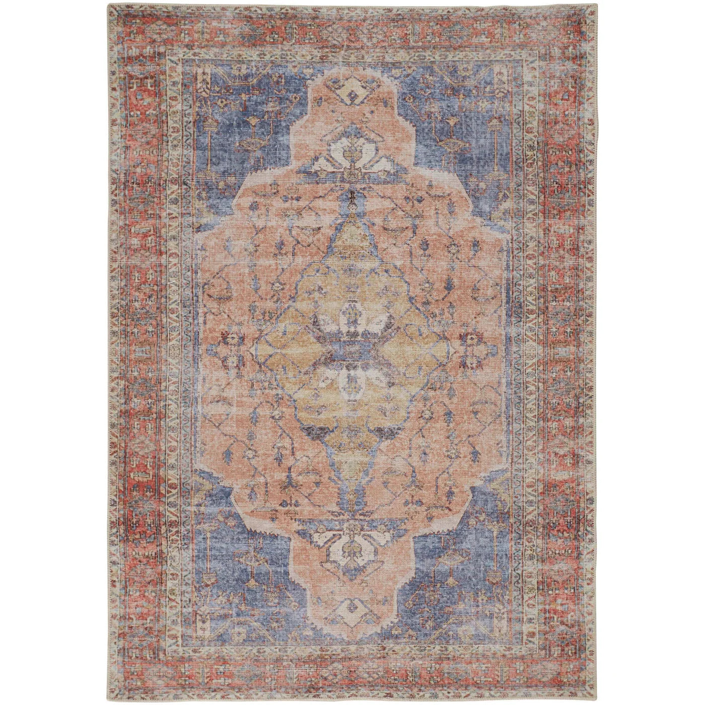 Rust/Blue Percy Rug