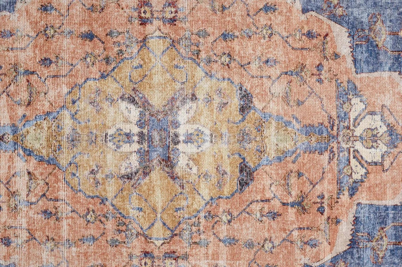 Rust/Blue Percy Rug