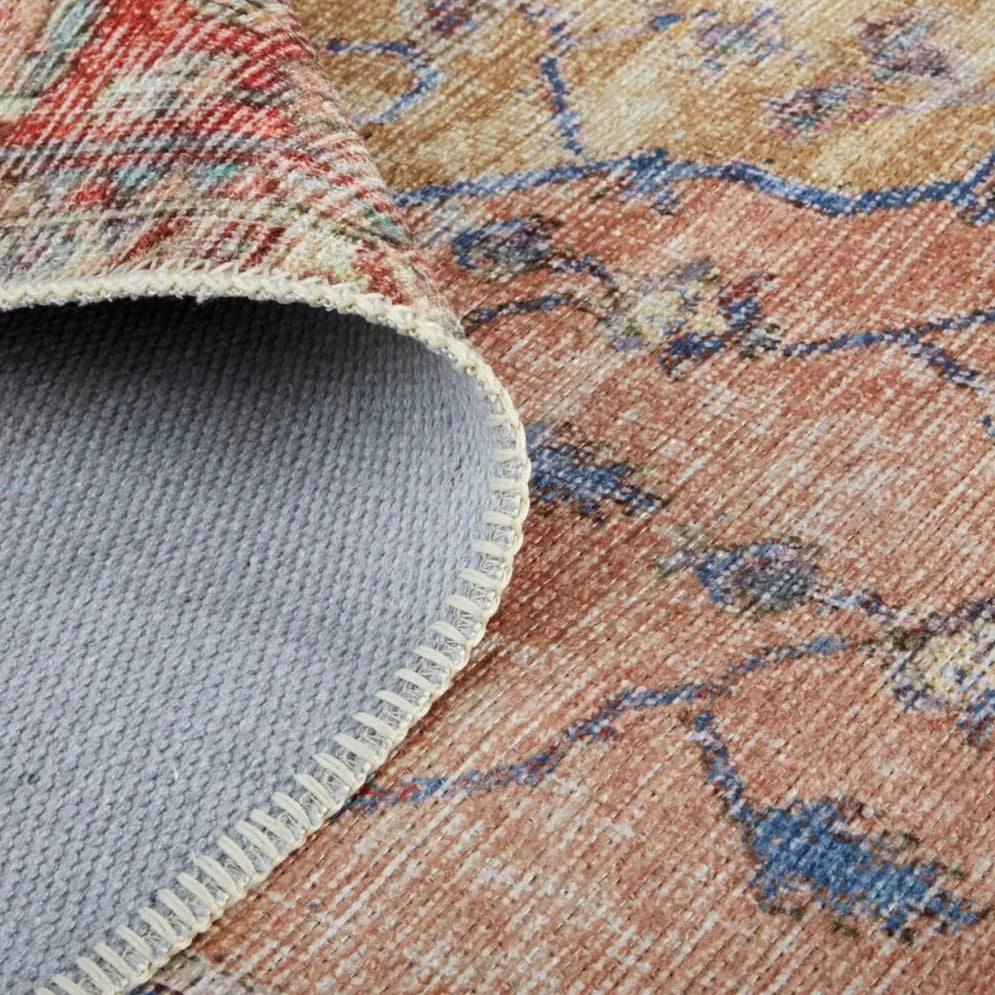 Rust/Blue Percy Rug