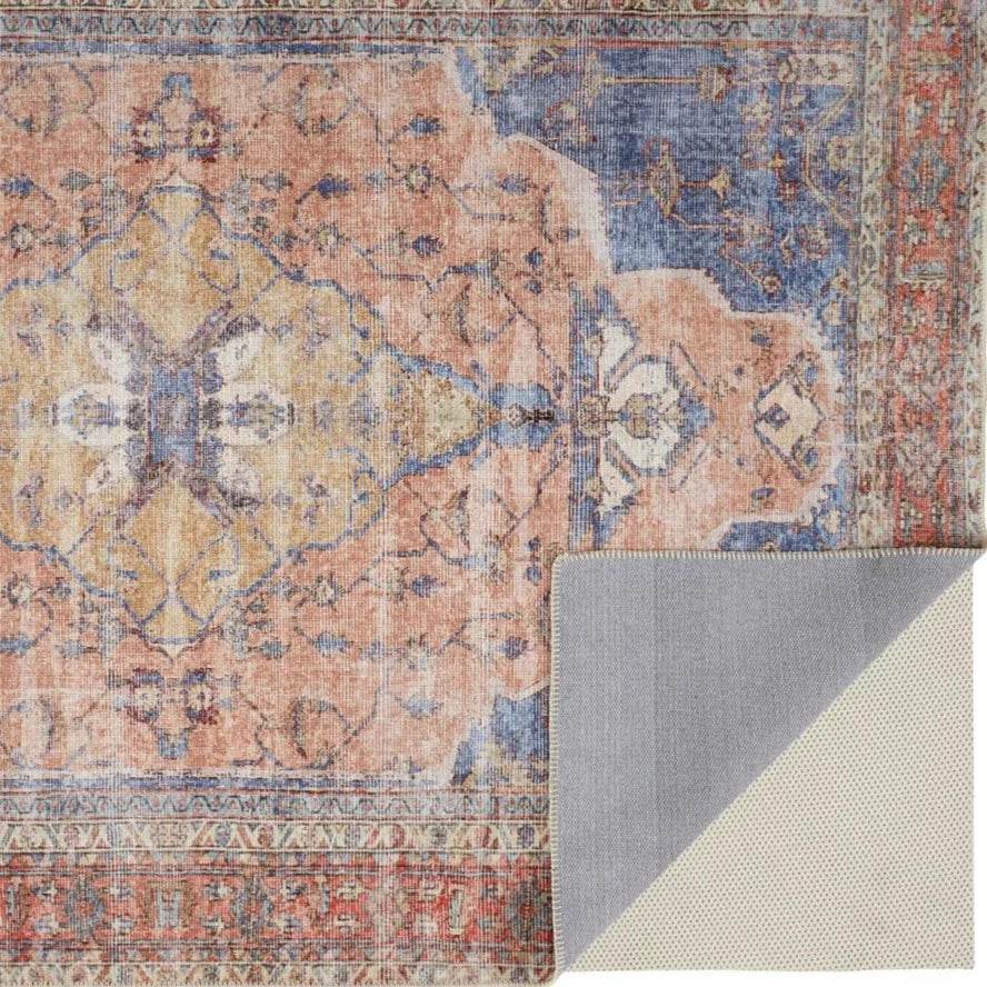 Rust/Blue Percy Rug