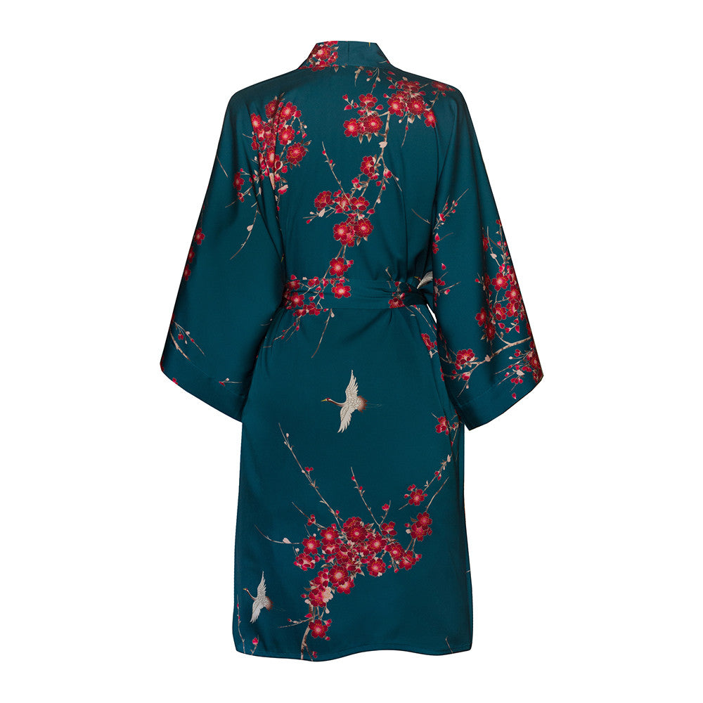 Cherry Blossom & Crane Kimono Robe – Old Shanghai Online