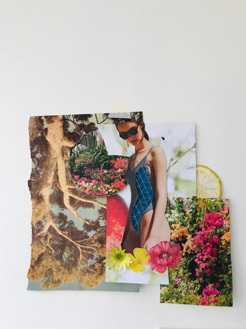 collage botánico creativo con Adagio Teas
