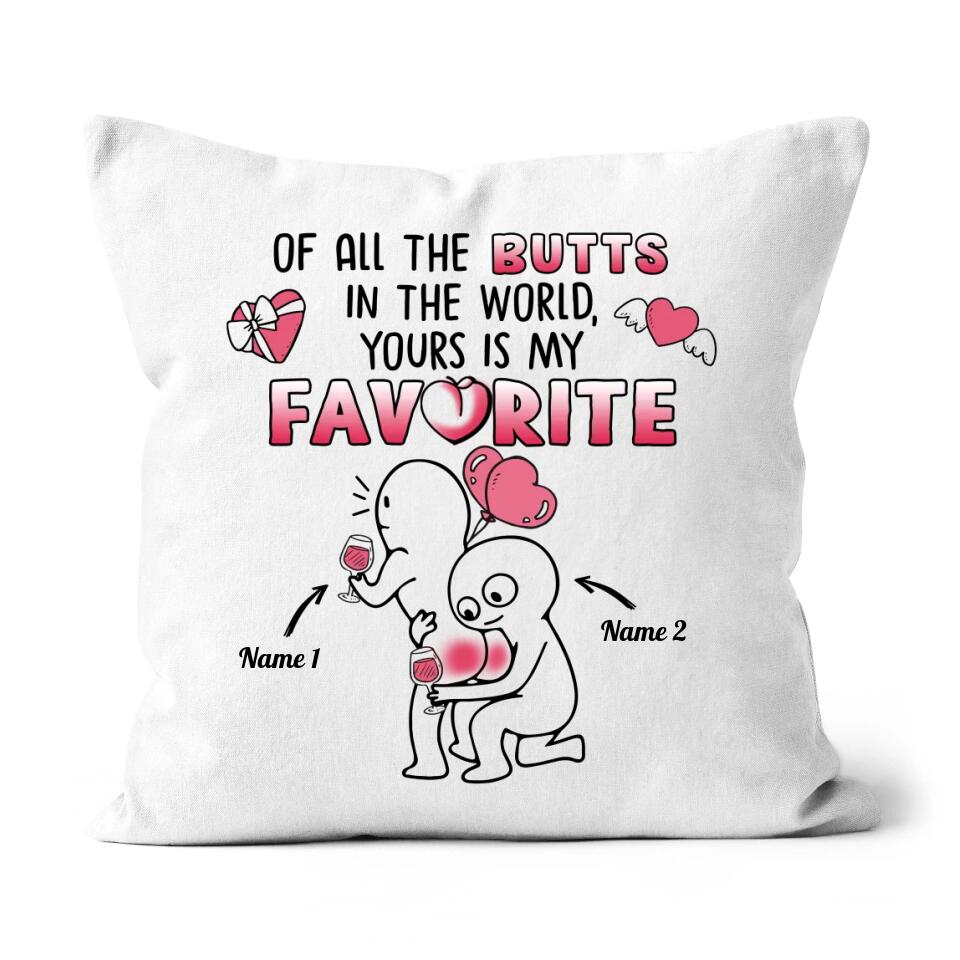 I love you, I love your butt print Throw Pillow for Sale by ToucanKrafts