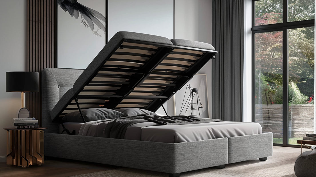 Gas Lift Storage Bed Frame