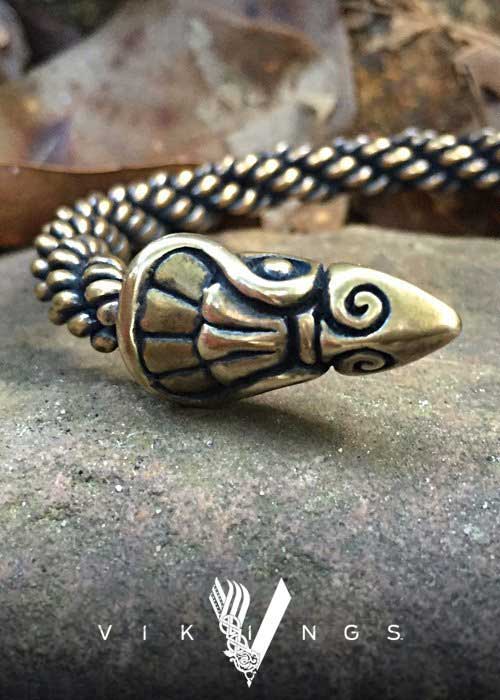 vikings raven bracelet medium copper