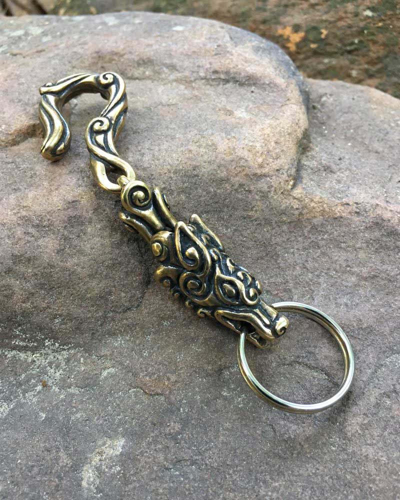 Santa Dragon Wristlet Key Fob, Keychain, Lanyard, Dnd, Dungeon, Critical,  Rpg Keyfob, Swivel Hook, Gunmetal - Yahoo Shopping