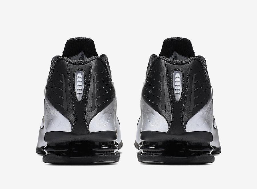 Men's Shox R4 Black Metallic Silver Shoes — Ecustomily